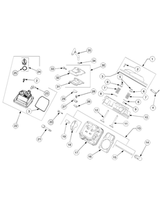 Cylinder Head, Valves And Breather Mfg Date K016 And Before Diagram and Parts List for GT2550 K015-K018-14A2E7P710 Cub Cadet Lawn Tractor